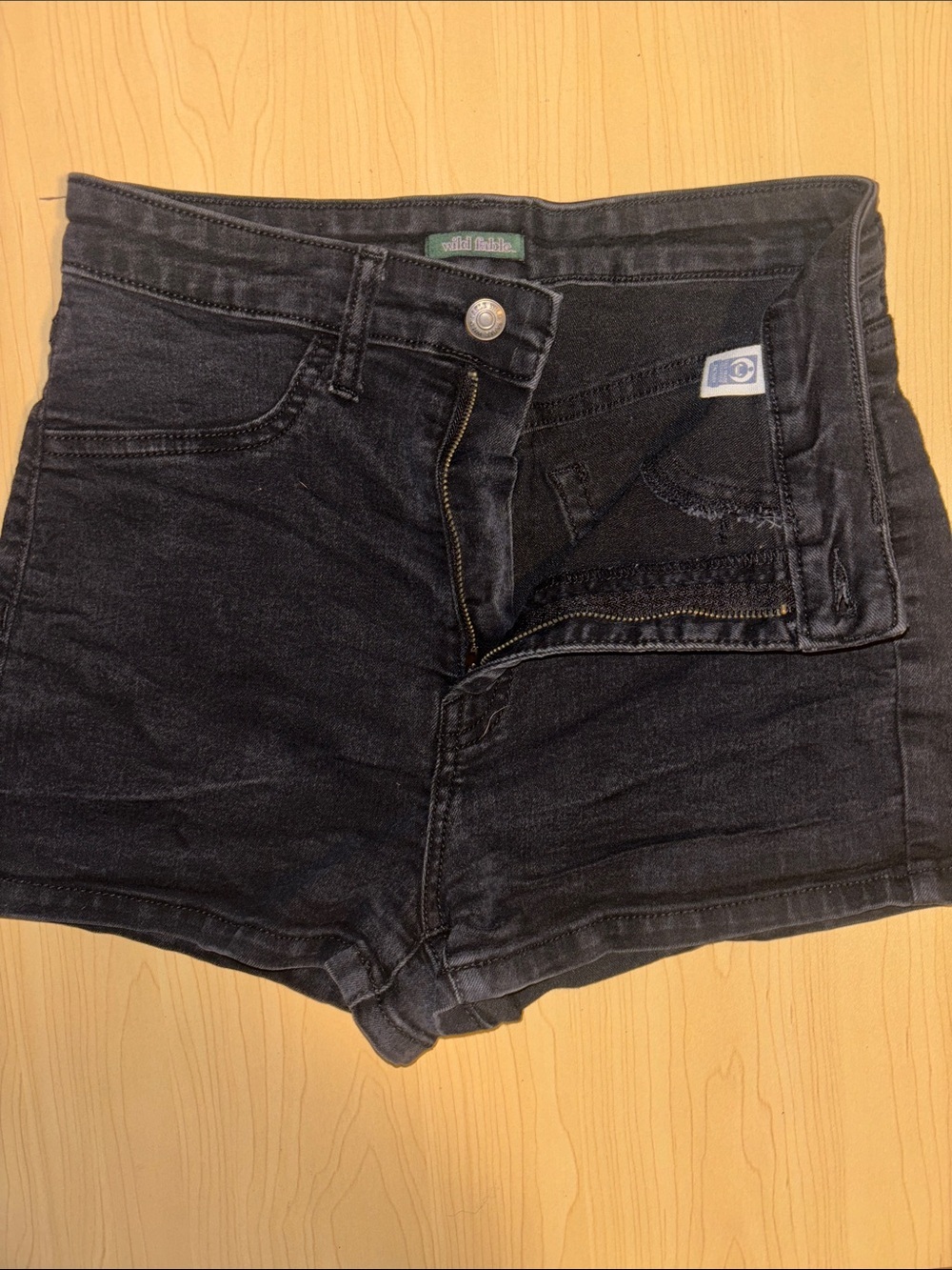 wild fable High-Waist Black Denim Shorts - Picture 2 of 4